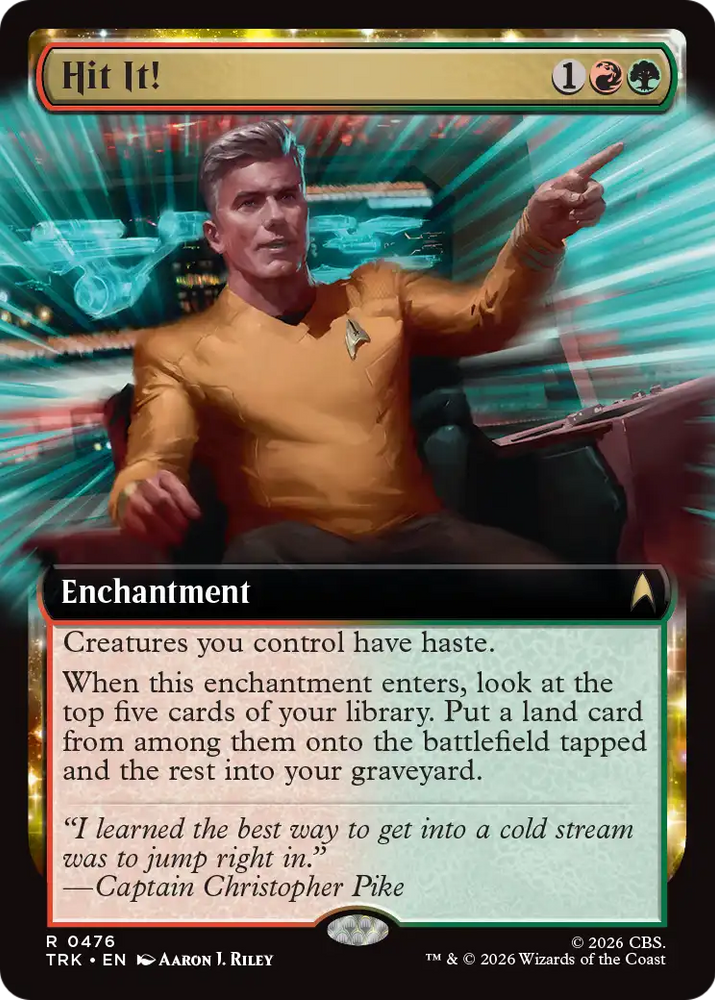 Hit It! (Extended Art) [Star Trek] Magic: The Gathering