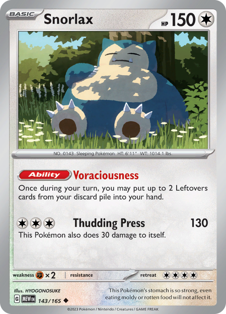 Snorlax (143/165) [Scarlet & Violet 151] Pokémon