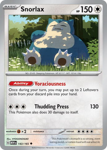 Snorlax (143/165) [Scarlet & Violet 151] Pokémon