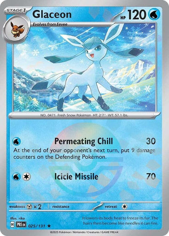 Glaceon (025/131) (Poke Ball Pattern) [Scarlet & Violet: Prismatic Evolutions] Pokémon