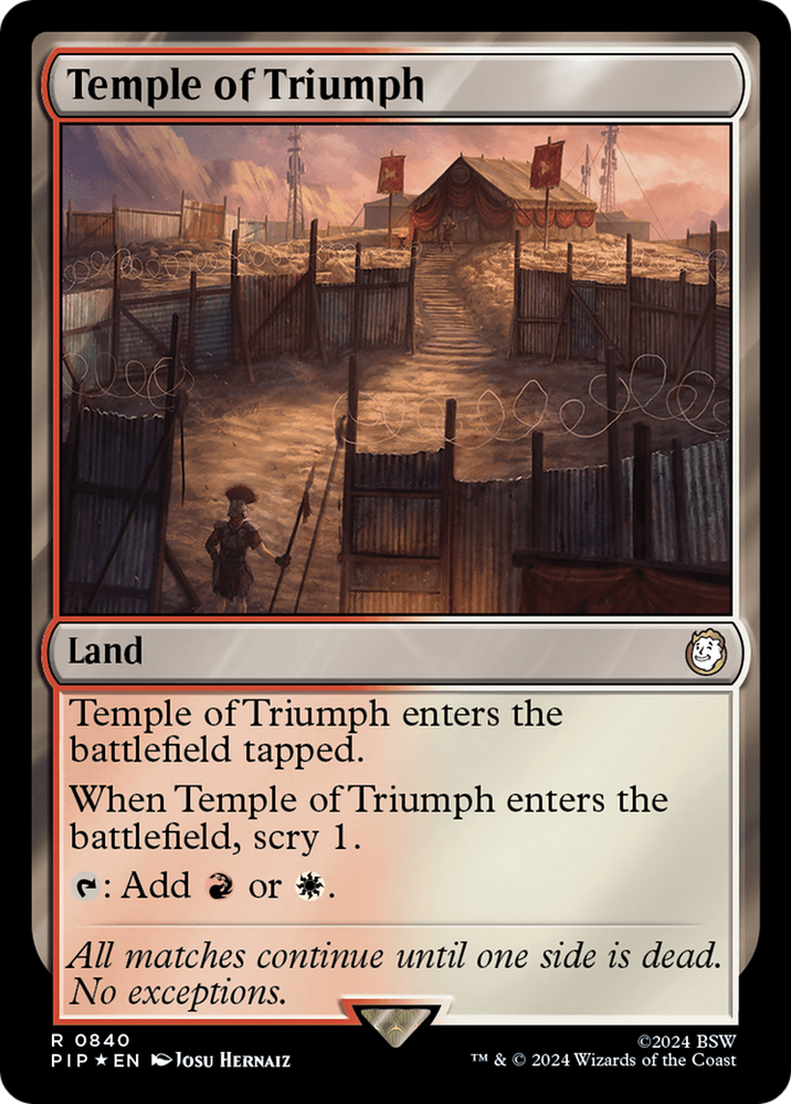 Temple of Triumph (Surge Foil) [Fallout] Magic: The Gathering