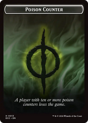 Saproling // Poison Counter Double-Sided Token [Lorwyn Eclipsed Tokens] Magic: The Gathering