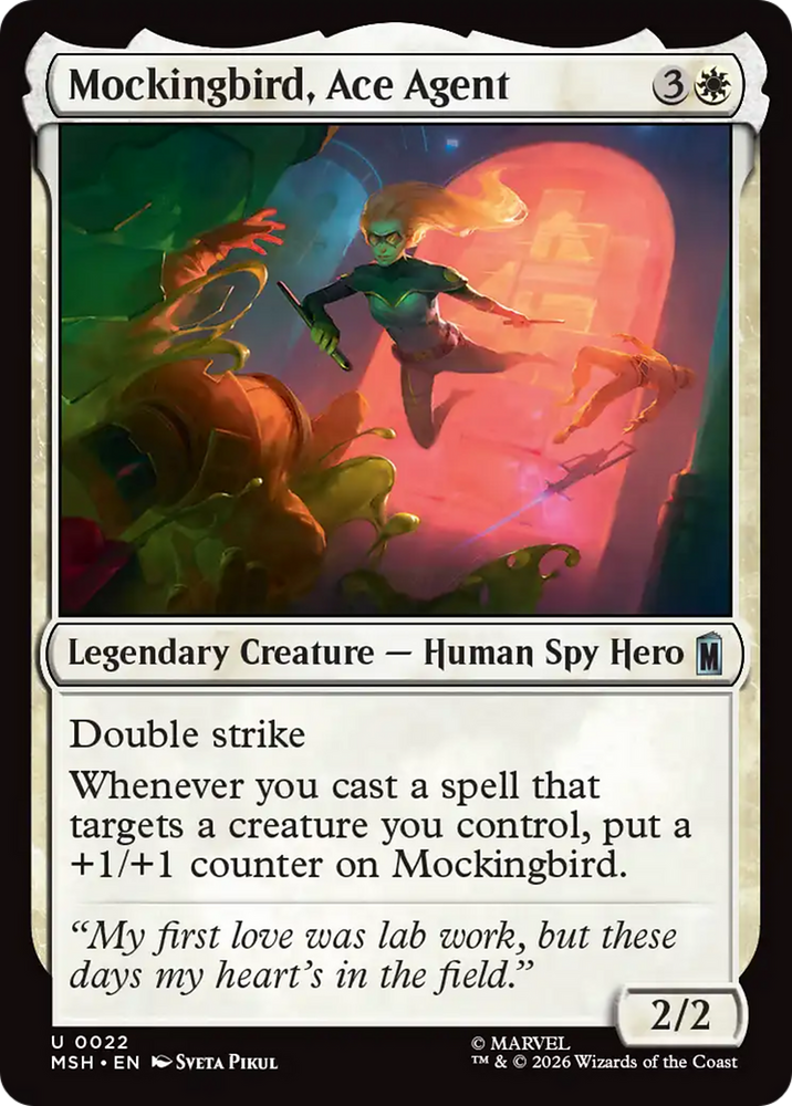Mockingbird, Ace Agent [Marvel Super Heroes] Magic: The Gathering