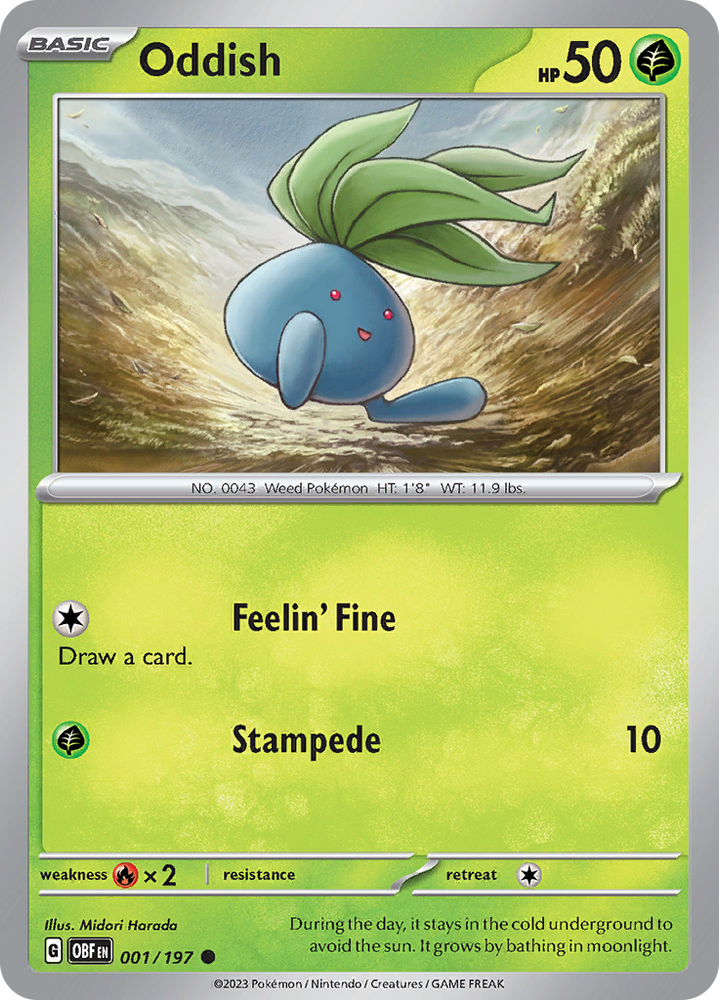 Oddish (001/197) [Scarlet & Violet: Obsidian Flames] Pokémon