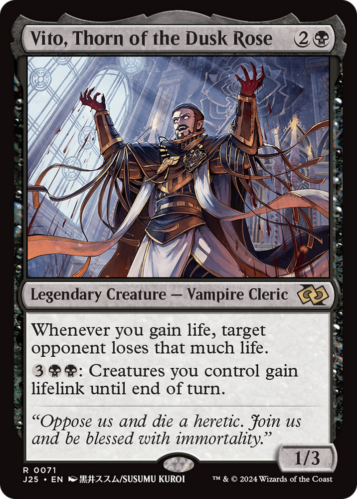 Vito, Thorn of the Dusk Rose (Anime) [Foundations Jumpstart] Magic: The Gathering