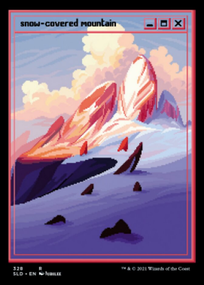 Snow-Covered Mountain (Foil Etched) [Secret Lair Drop Series] Magic: The Gathering