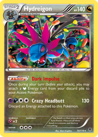 Hydreigon (74/119) [XY: Phantom Forces] Pokémon