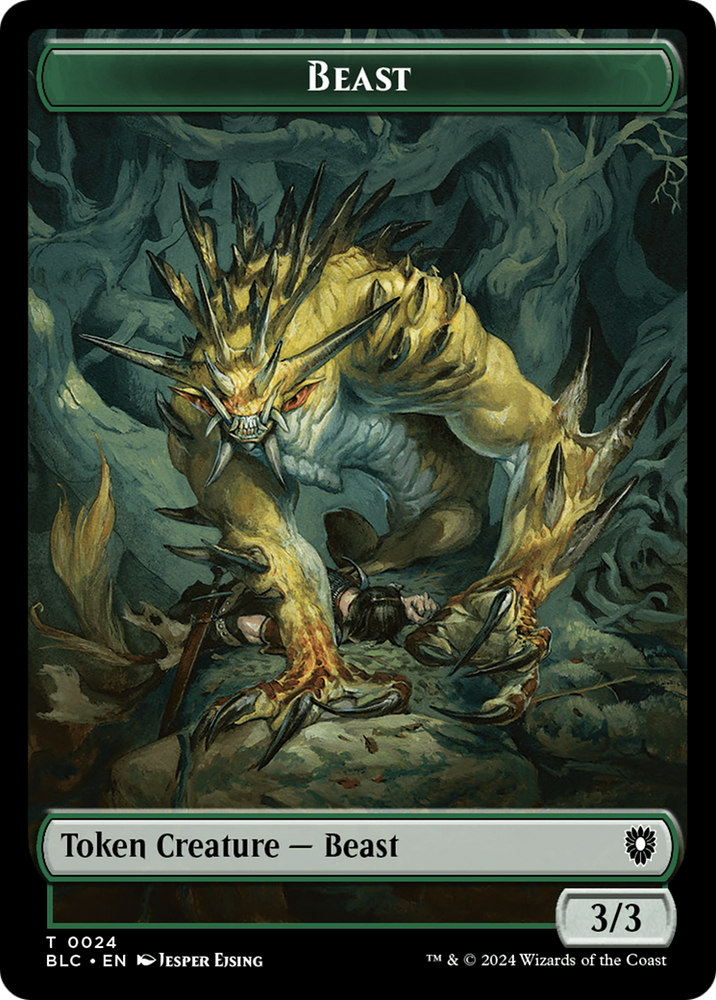 Hamster // Beast (024) Double-Sided Token [Bloomburrow Commander Tokens] Magic: The Gathering