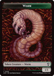 Eldrazi Spawn // Worm Double-Sided Token [Secrets of Strixhaven Commander Tokens] Magic: The Gathering
