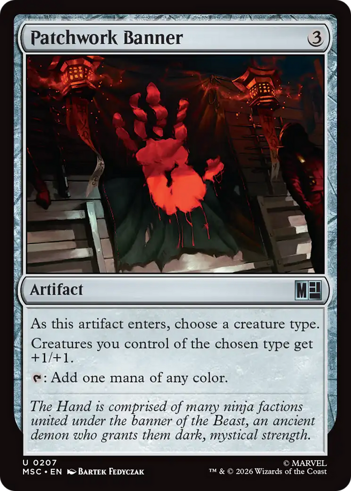 Patchwork Banner (Surge Foil) [Marvel Super Heroes Commander] Magic: The Gathering