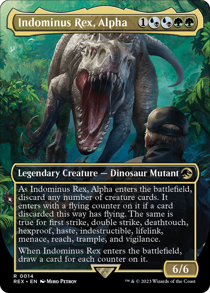 Indominus Rex, Alpha (Borderless) [Jurassic World Collection] Magic: The Gathering