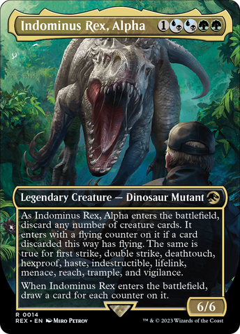 Indominus Rex, Alpha (Borderless) [Jurassic World Collection] Magic: The Gathering