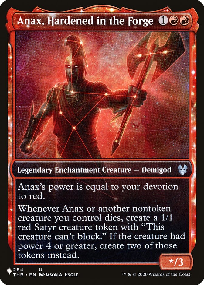 Anax, Hardened in the Forge (Showcase) [The List] Magic: The Gathering