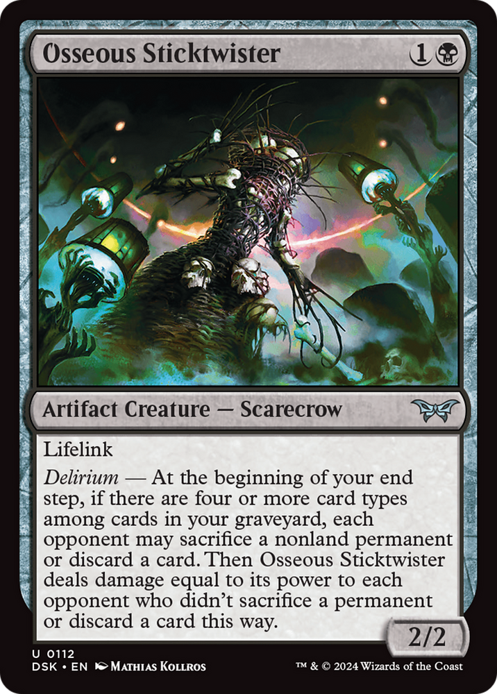 Osseous Sticktwister [Duskmourn: House of Horror] Magic: The Gathering