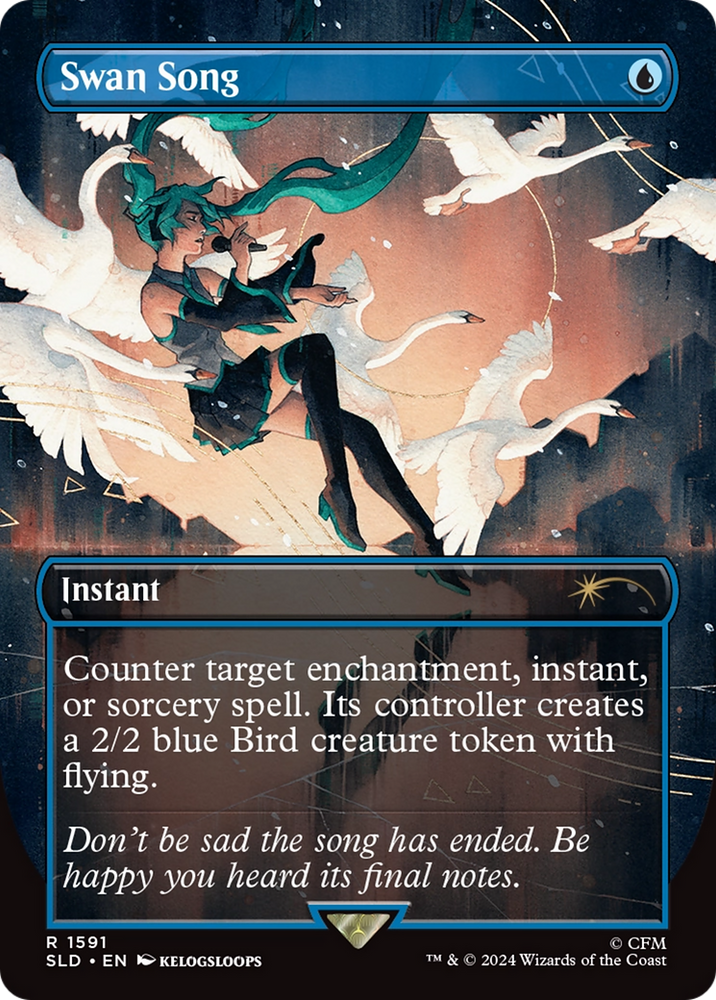 Swan Song (1591) [Secret Lair Drop Series] Magic: The Gathering