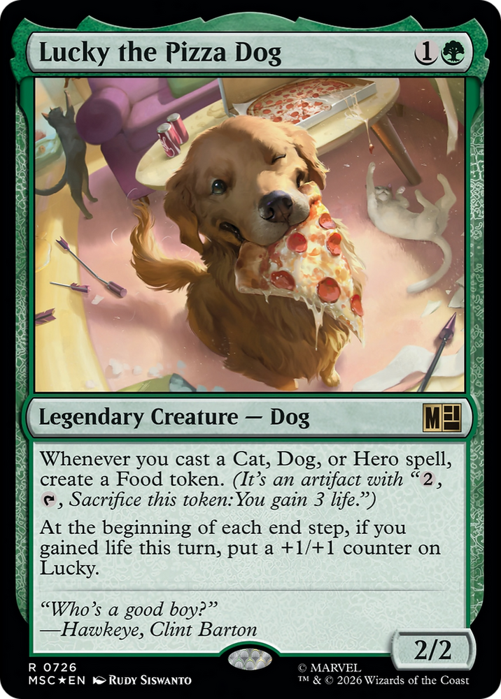 Lucky the Pizza Dog [Marvel Super Heroes Commander] Magic: The Gathering