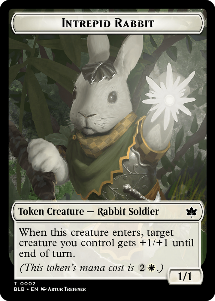 Intrepid Rabbit Token [Bloomburrow Tokens] Magic: The Gathering