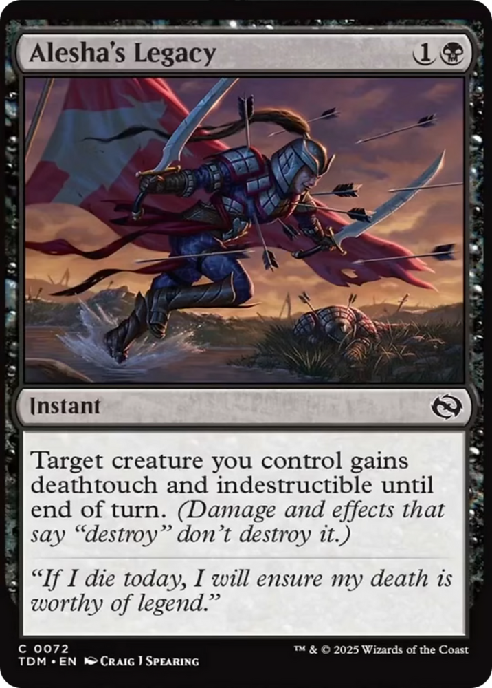 Alesha's Legacy [Tarkir: Dragonstorm] Magic: The Gathering