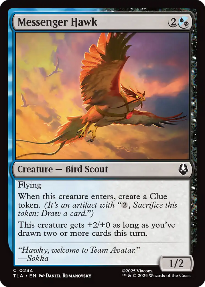 Messenger Hawk [Avatar: The Last Airbender] Magic: The Gathering