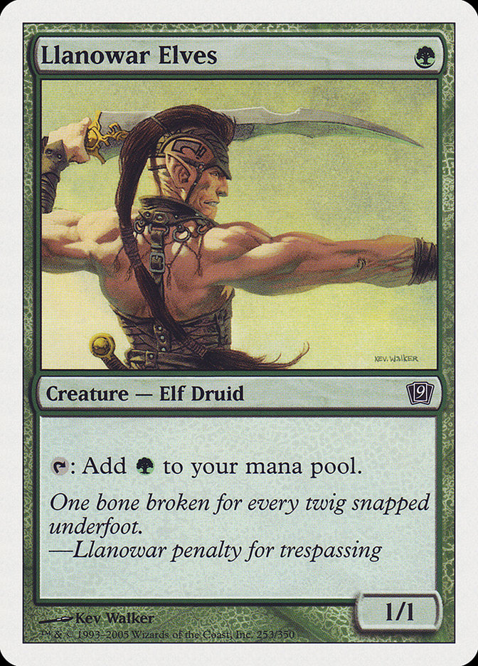 Llanowar Elves (9th Edition) [Oversize Cards] Magic: The Gathering