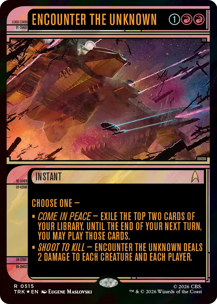 Encounter the Unknown (Showcase) (Surge Foil) [Star Trek] Magic: The Gathering