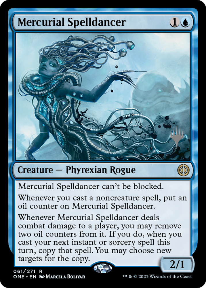 Mercurial Spelldancer (Promo Pack) [Phyrexia: All Will Be One Promos] Magic: The Gathering