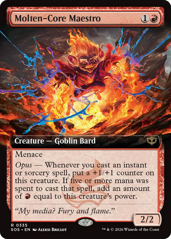 Molten-Core Maestro (Extended Art) [Secrets of Strixhaven] Magic: The Gathering