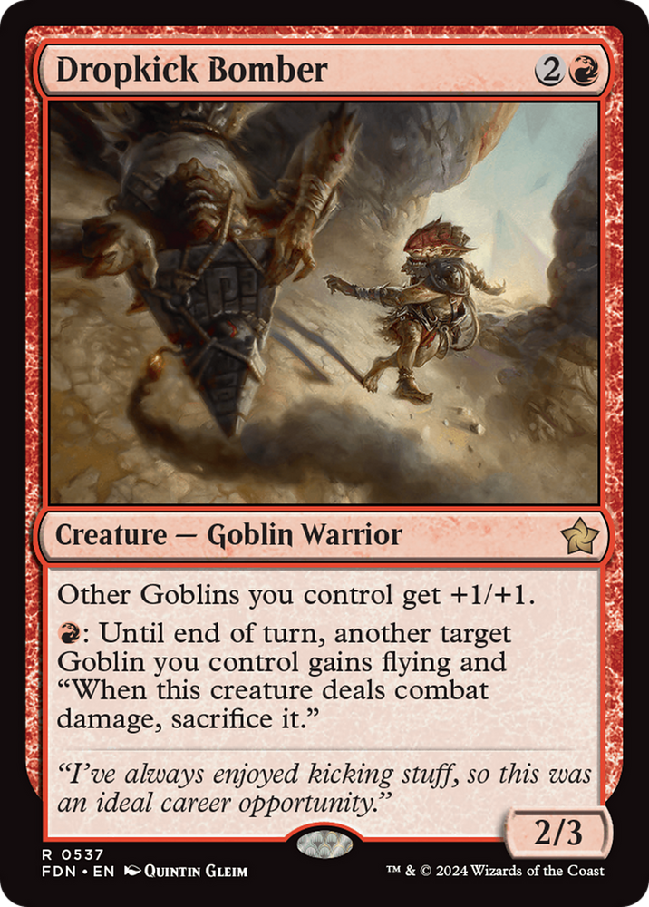 Dropkick Bomber [Foundations] Magic: The Gathering