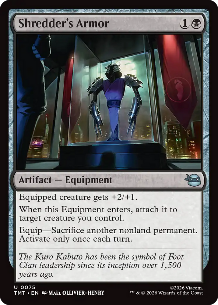 Shredder's Armor [Teenage Mutant Ninja Turtles] Magic: The Gathering