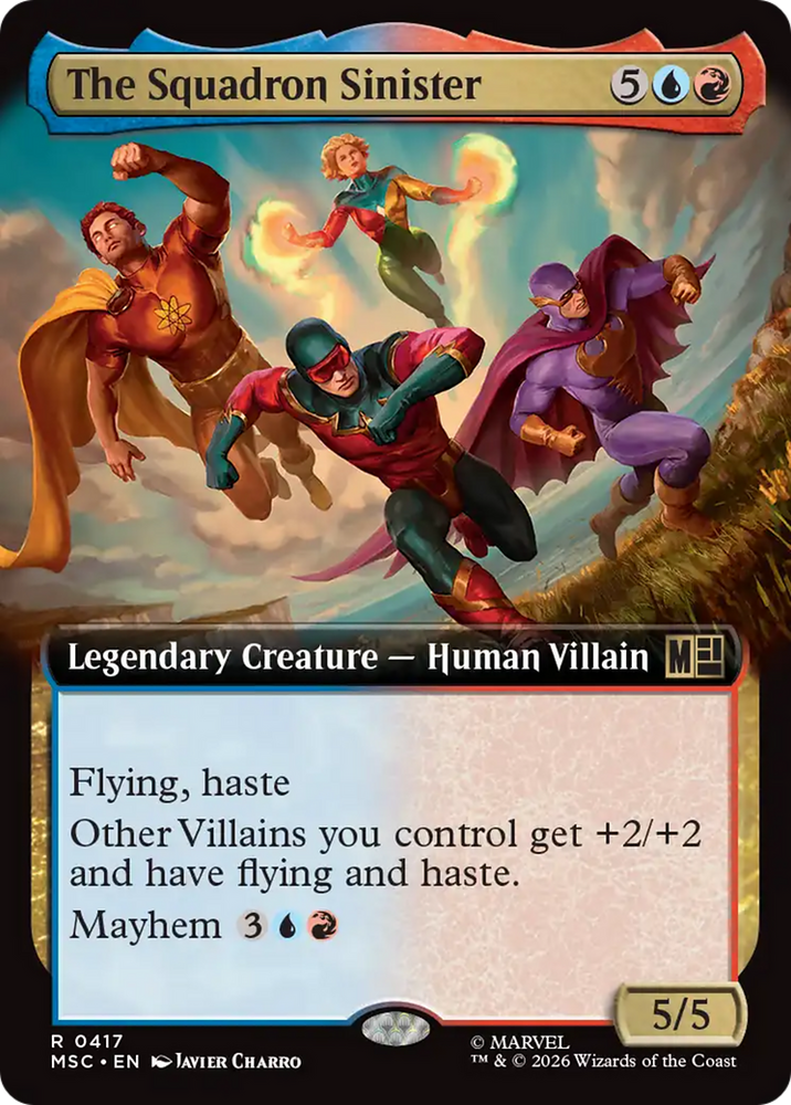 The Squadron Sinister (Extended Art) [Marvel Super Heroes Commander] Magic: The Gathering