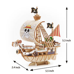 Wa-gu-mi One Piece Going Merry Ship Model Wooden 3D Puzzles