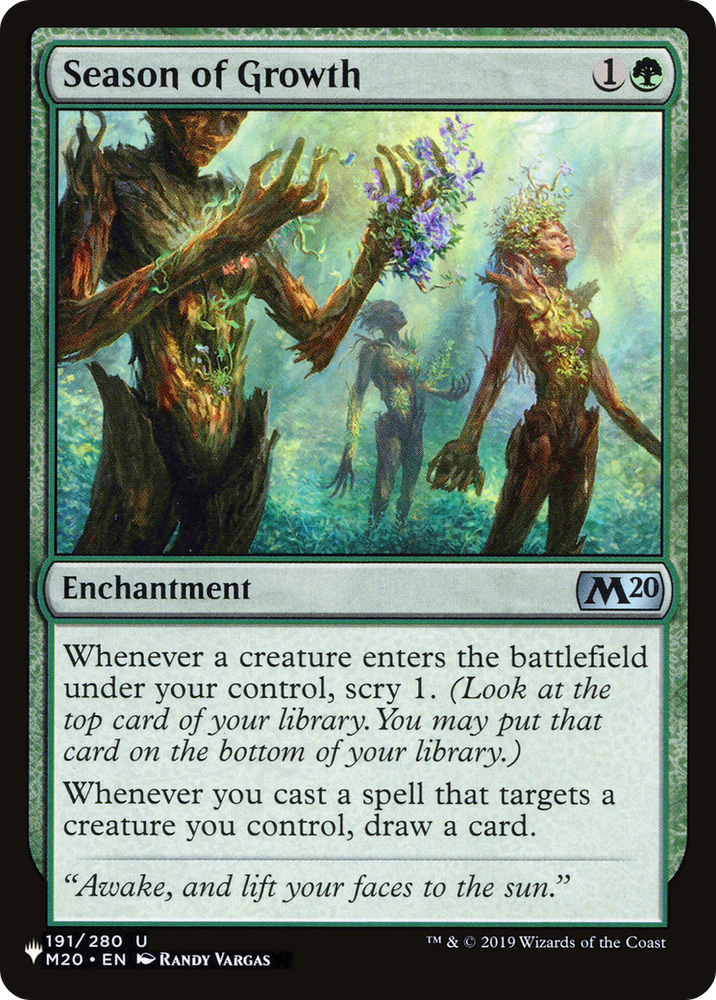 Season of Growth [The List] Magic: The Gathering