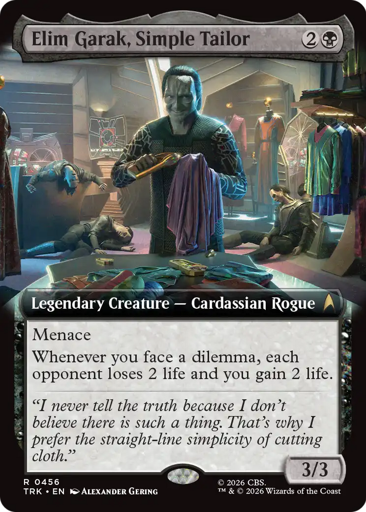Elim Garak, Simple Tailor (Extended Art) [Star Trek] Magic: The Gathering