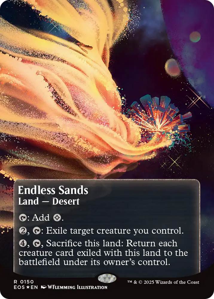 Endless Sands (0150) (Borderless) (Galaxy Foil) [Edge of Eternities: Stellar Sights] Magic: The Gathering