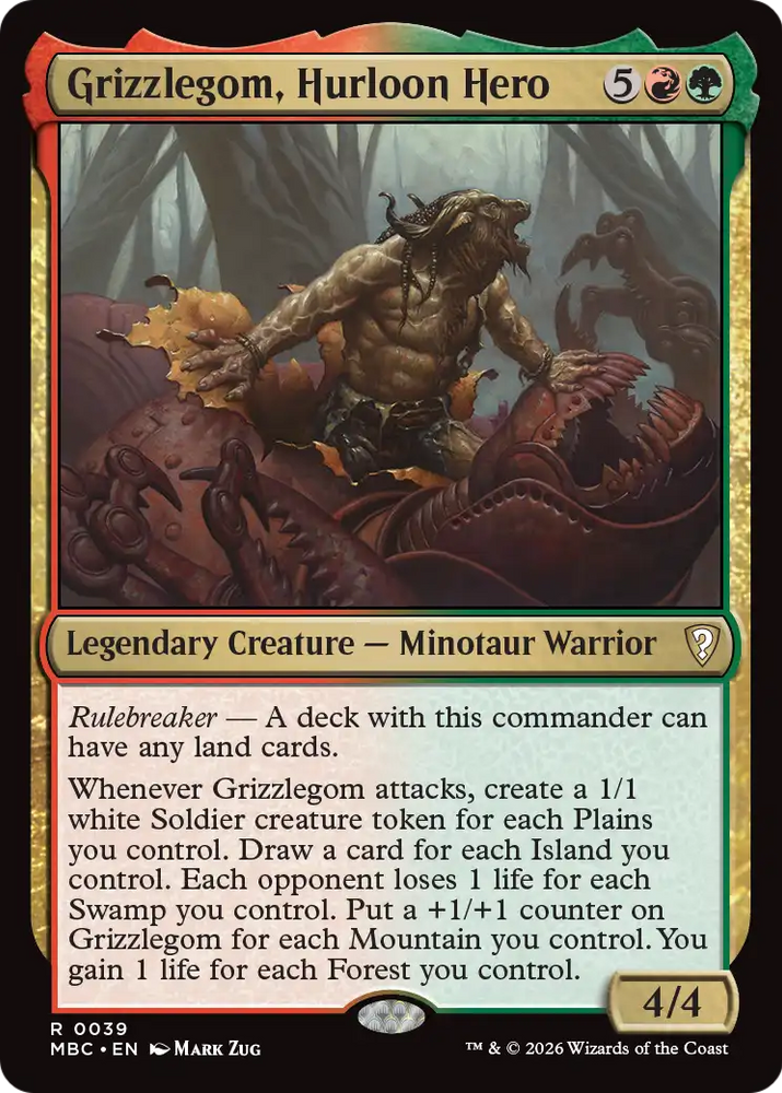 Grizzlegom, Hurloon Hero [Mystery Booster: Commander Edition] Magic: The Gathering