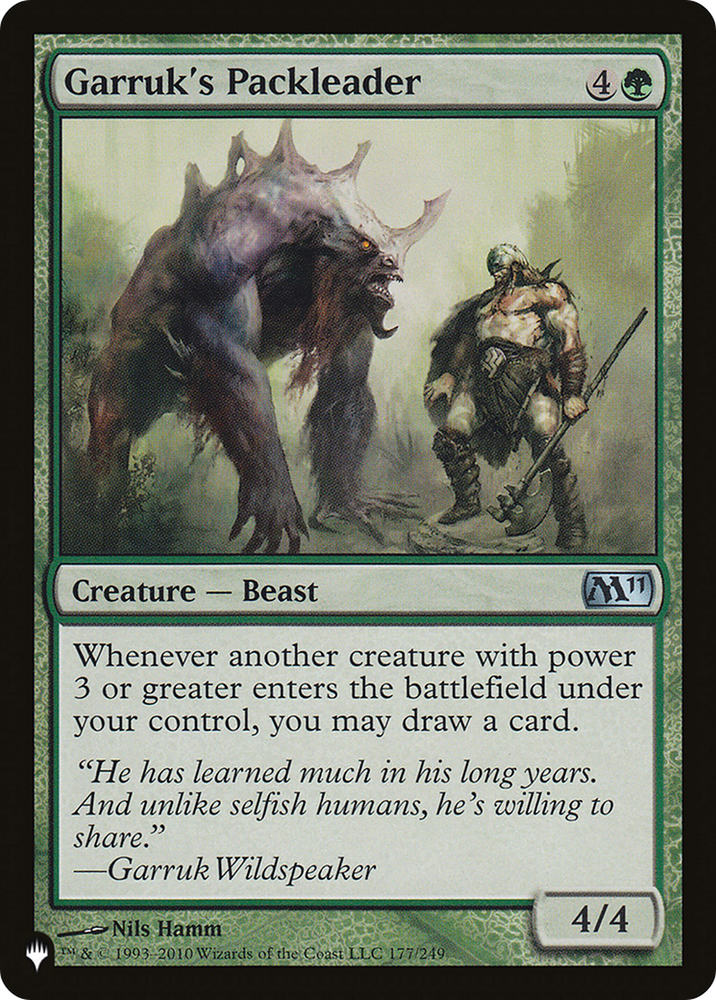 Garruk's Packleader [The List] Magic: The Gathering