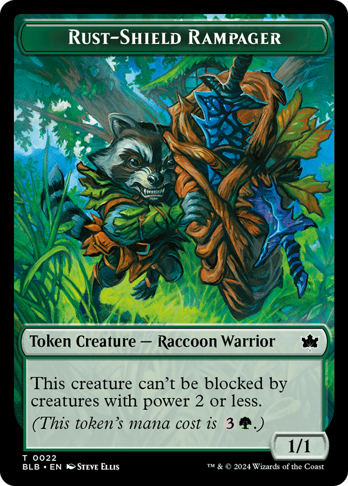Food // Rust-Shield Rampager Double-Sided Token [Bloomburrow Tokens] Magic: The Gathering