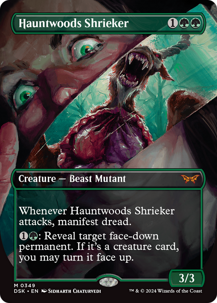 Hauntwoods Shrieker (Borderless) [Duskmourn: House of Horror] Magic: The Gathering