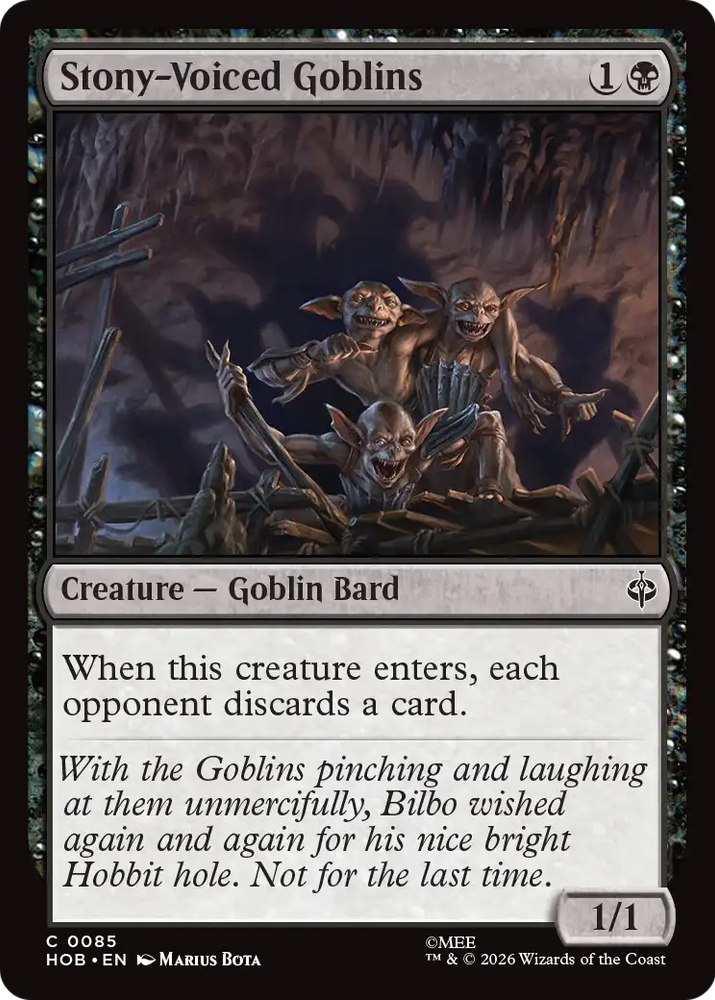 Stony-Voiced Goblins [The Hobbit] Magic: The Gathering