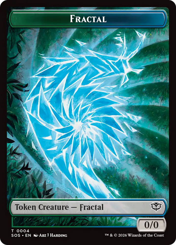 Fractal (0004) // Pest (0008) Double-Sided Token [Secrets of Strixhaven Tokens] Magic: The Gathering
