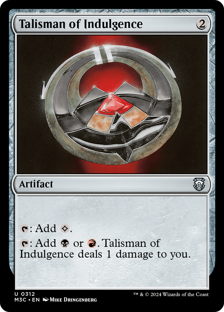 Talisman of Indulgence [Modern Horizons 3 Commander] Magic: The Gathering