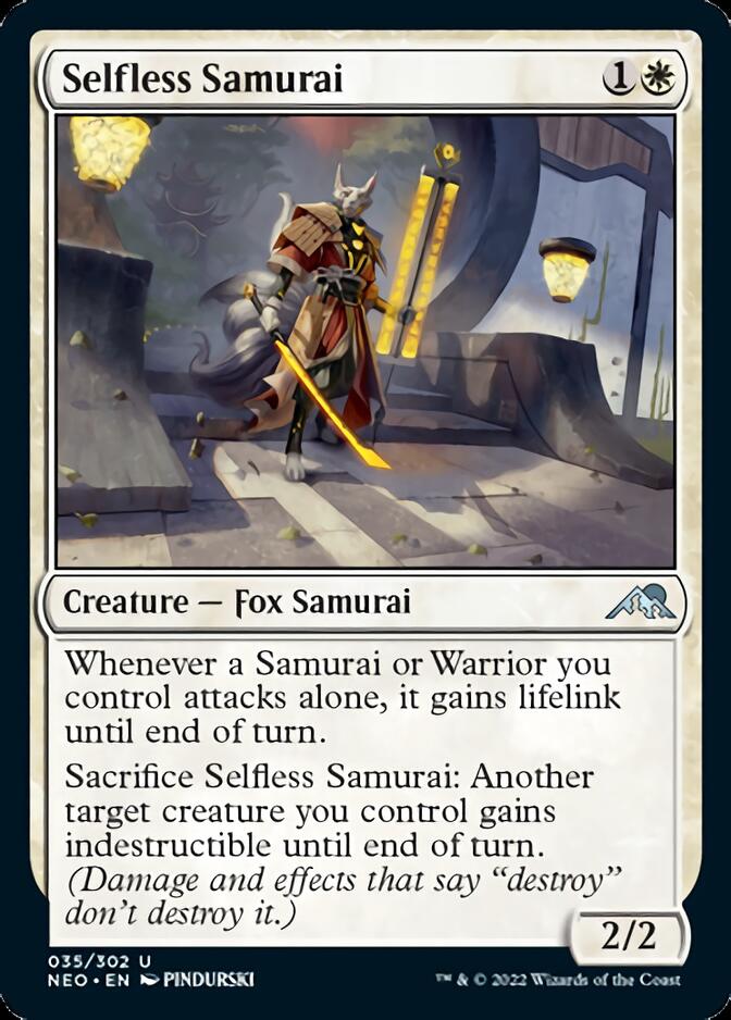 Selfless Samurai [Kamigawa: Neon Dynasty] Magic: The Gathering