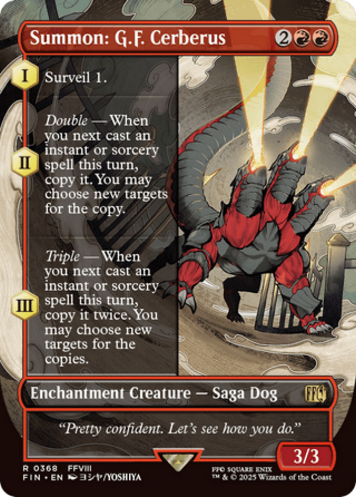 Summon: G.F. Cerberus (Borderless) [FINAL FANTASY] Magic: The Gathering
