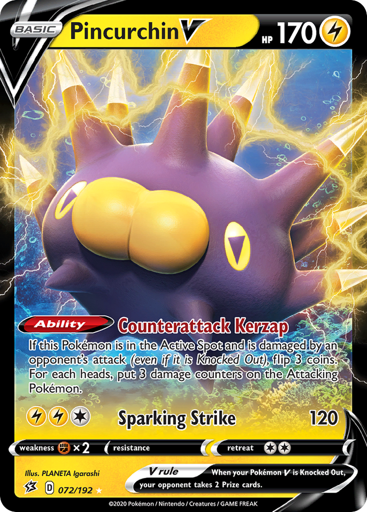 Pincurchin V (072/192) [Sword & Shield: Rebel Clash] Pokémon