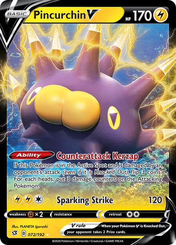 Pincurchin V (072/192) [Sword & Shield: Rebel Clash] Pokémon