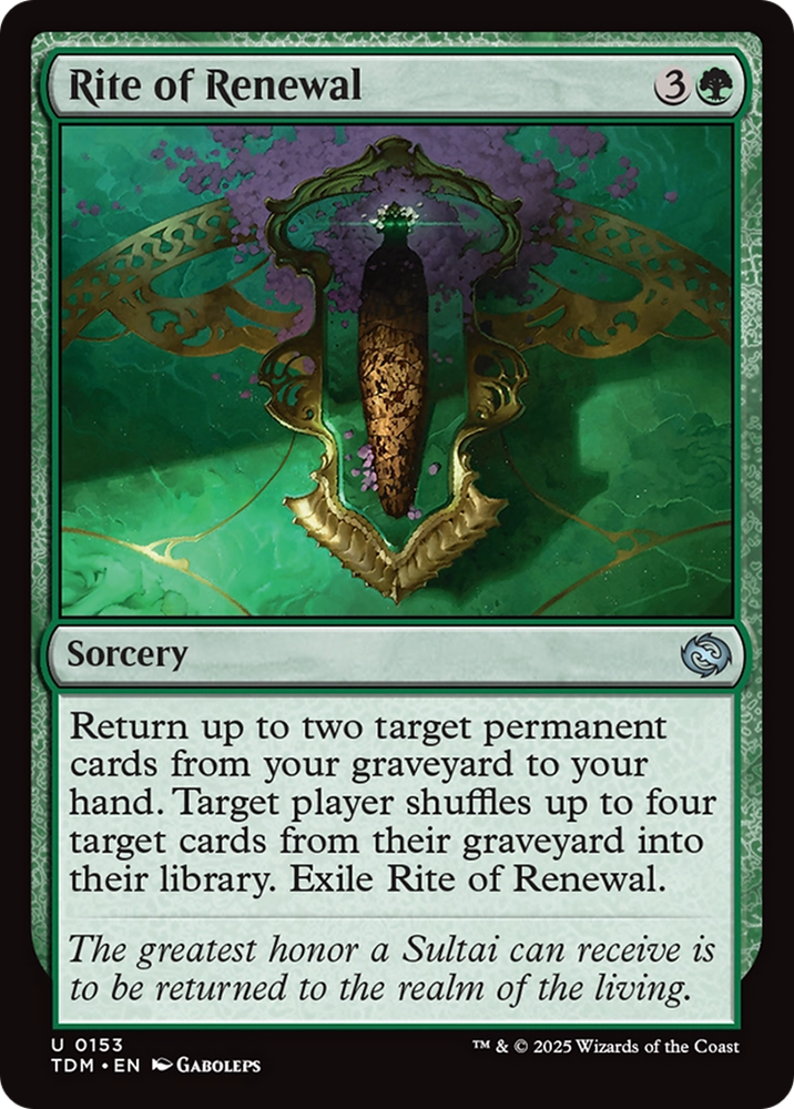 Rite of Renewal [Tarkir: Dragonstorm] Magic: The Gathering