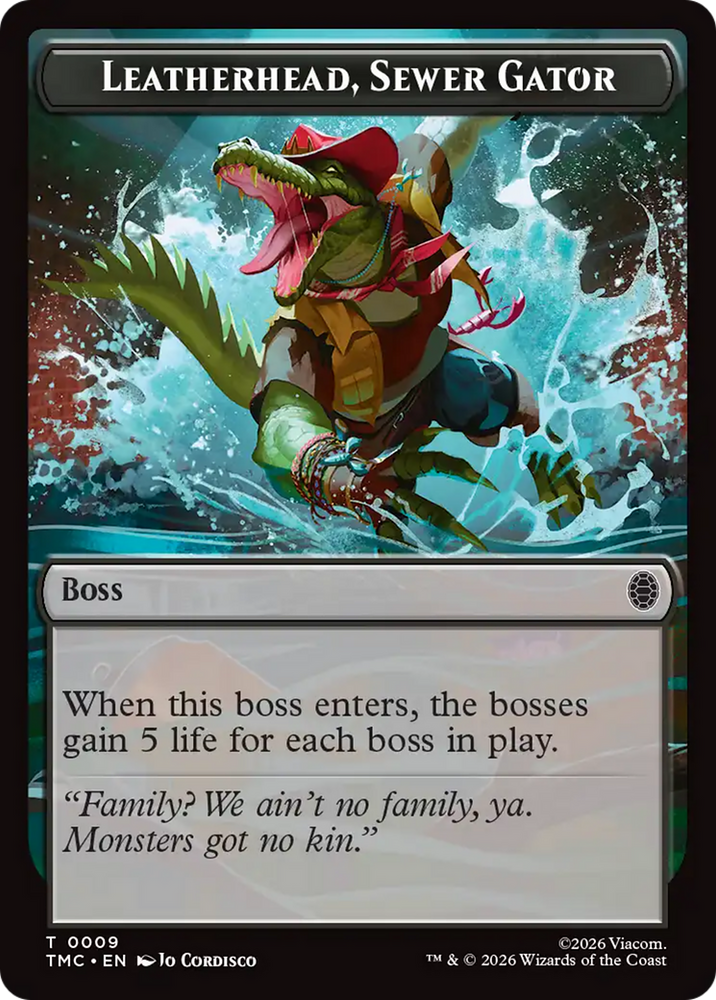 Leatherhead, Sewer Gator [Teenage Mutant Ninja Turtles Commander Tokens] Magic: The Gathering