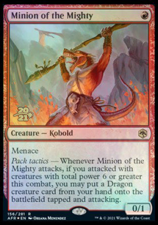 Minion of the Mighty [Dungeons & Dragons: Adventures in the Forgotten Realms Prerelease Promos] Magic: The Gathering