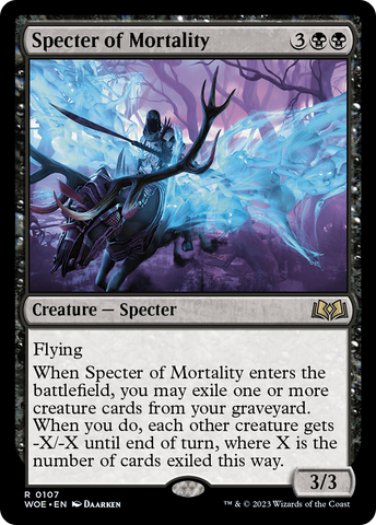 Specter of Mortality [Wilds of Eldraine] Magic: The Gathering