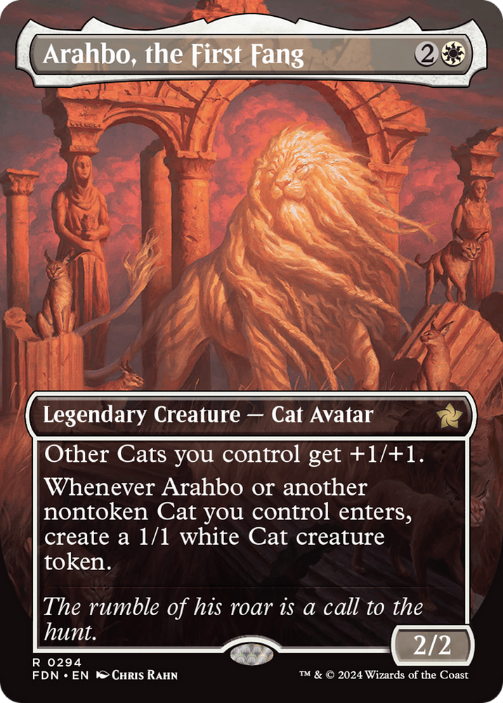 Arahbo, the First Fang (Borderless) [Foundations] Magic: The Gathering